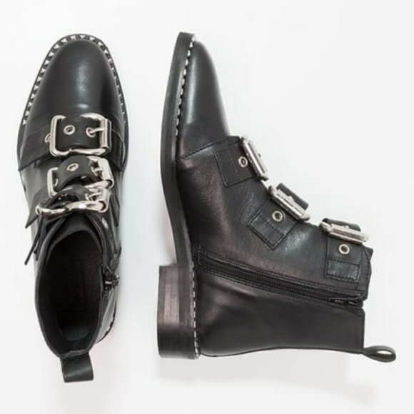 Buckle Ankle Boots -100% Leather Sheep. - Picture 4 of 6